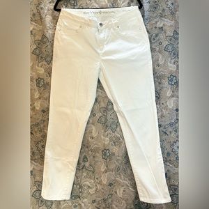 Simply Vera * Vera Wang cropped ankle white pant size 10